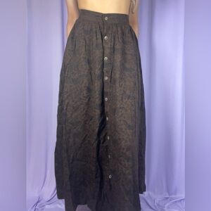 Disturbia Rosamoth Butterfly Button Up Midi Brown Skirt XS Soft Grunge Size US 2
